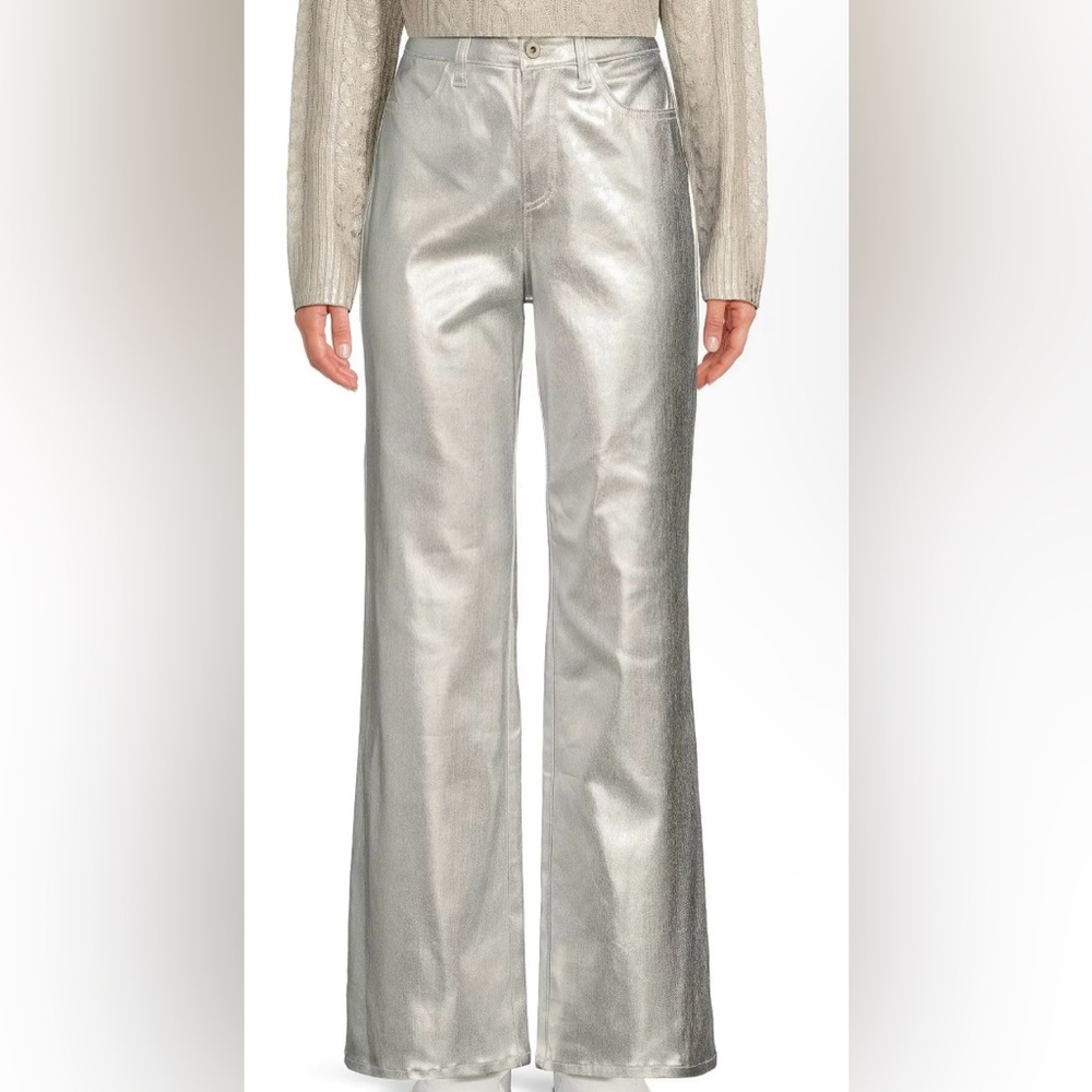 EVERY metallic high waist wide leg pants NWT size 12